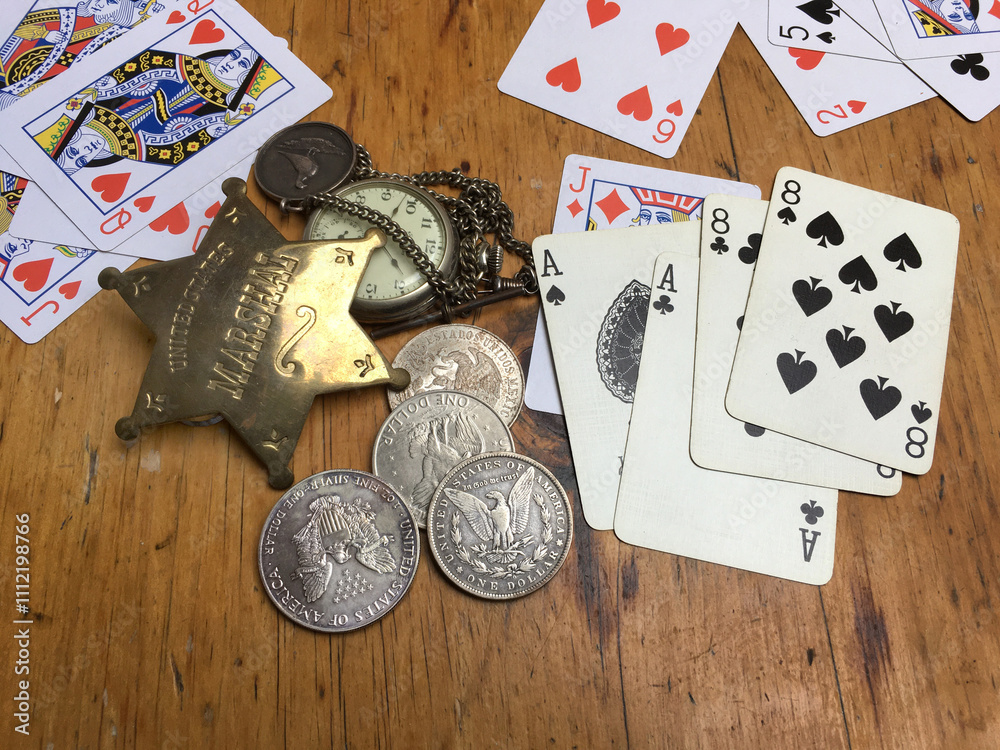 Dead man's hand . Aces and two Eights, named after Wild Bill Hickok who ...