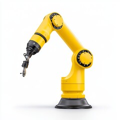 Poster - a 3d rendered robotic arm isolated on a transparent background.
