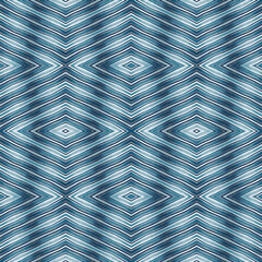 Poster - Seamless funky wavy chevron strip pattern. Optical effect or tribal ethnic geometry design. Dimensional folded wave effect. High quality illustration. Seamless repeat raster jpg pattern for print.