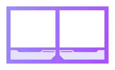 Poster - Landscape frame for video media player interface. Online stream futuristic technology style.