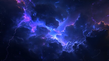Wall Mural - lightning dark cloud effect