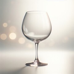 Wine Glass A clear wine glass empty standing upright on a white