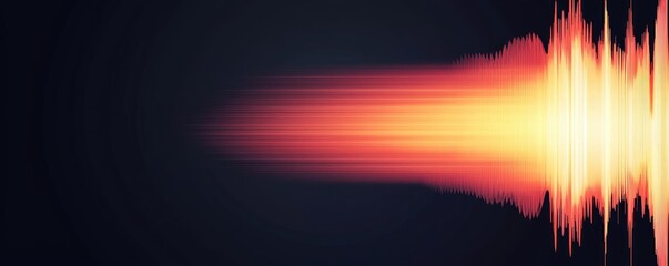 Poster - Abstract sound wave visual representation with gradient colors.