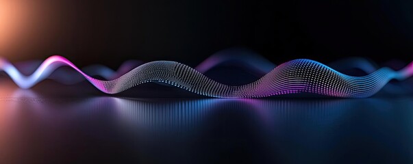 Poster - Colorful sound waves displayed against a dark background.