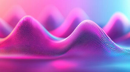Aufkleber - Colorful abstract wave patterns in vibrant pink and blue tones.