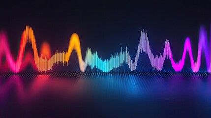 Poster - Colorful sound wave visualization on a dark background.