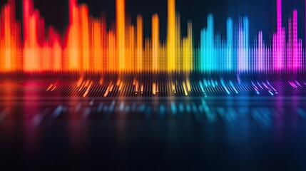 Poster - Colorful sound wave visualization on a dark background