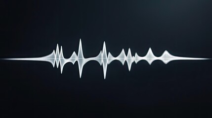 Poster - Sound wave graphic, abstract design on dark background