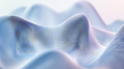 Poster - Abstract wave patterns in soft pastel colors, perfect for backgrounds.