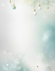Wall Mural - abstract christmas background with snowflakes - abstract christmas silver and green background - gen