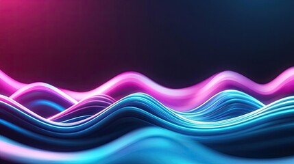Poster - Abstract colorful wave background with vibrant blue and pink light effects.