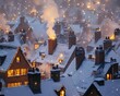 © Phunnada - Cozy Snowy Village at Christmas Time