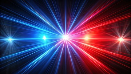 Wall Mural - Abstract red and blue light beams on black background, abstract, light, beams, red, blue, colors, vibrant, glowing, ethereal