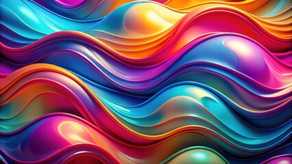 Wall Mural - abstract liquid shapes creating a wavy background, fluid, vibrant, colorful, dynamic, smooth, flowing, modern, sleek, liquid