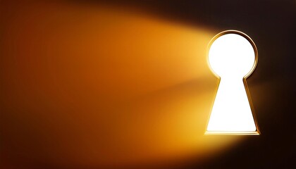 Poster - Golden light shining through keyhole creates dramatic effect