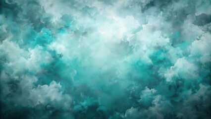 Wall Mural - abstract teal and gray cloudy background, teal, gray, abstract, background, clouds, texture, soft, p