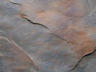 Poster - Close-up of a rugged grey rock surface highlights intricate textures and formations that resemble otherworldly landscapes, offering plenty of copy space on the right