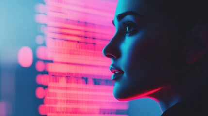 Poster - Futuristic AI Assistant with Holographic Design