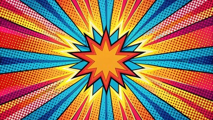 Retro comics with a 90s pop art pattern and psychedelic background, retro, comics,90s, pop art, pattern