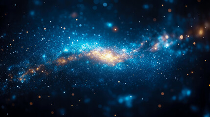 Wall Mural - a stunning spiral galaxy emits brilliant light in the vast universe, surrounded by a multitude of sp