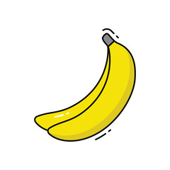 Sticker - Banana vector icon