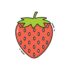 Sticker - Strawberry vector icon