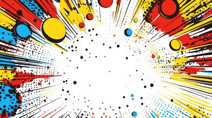 Wall Mural - vibrant comic book explosion background.