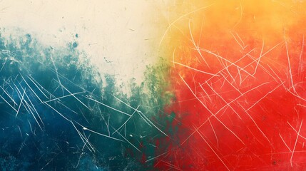 Wall Mural - abstract scratched surface colorful texture background