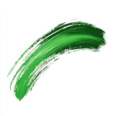 Aufkleber - Green brush stroke, vector style, white background, clip art, isolated on white background. Abstract paint line for decor and design elements.