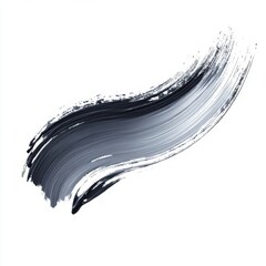 Aufkleber - A brush stroke of gray color, isolated on a white background. Abstract paint line for decor and design elements.