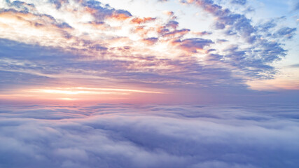 Wall Mural - Flight above the clouds. The sky is above the clouds.