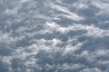 Wall Mural - Mammatus storm clouds. Dramatic thunder sky.