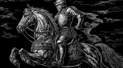 A Knight's Valiant Charge: A Monochromatic Masterpiece