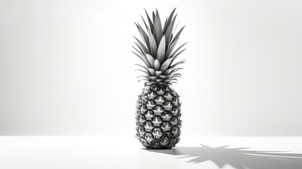 Sticker - contrast pineapple black and white