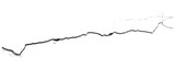 One big crack isolated transparent background png macro