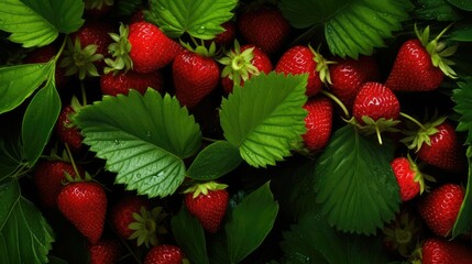 Poster - ripe fruit leaves