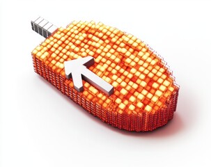 Poster - Pixelated computer mouse cursor.