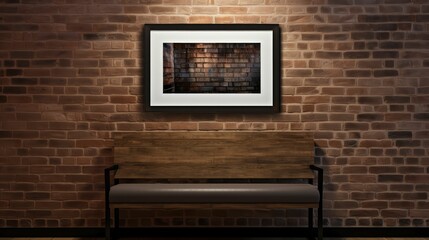 Poster - cozy dark wooden frame