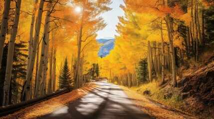 Wall Mural - canopy colorado roads