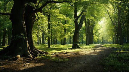 Wall Mural - dappled trees on transparent