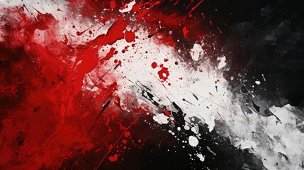 Canvas Print - paint red black grunge background