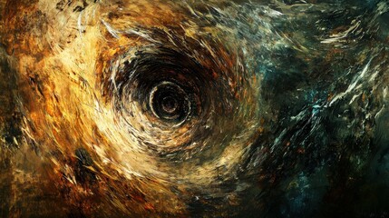Poster - Abstract oil painting inspiration dynamic dark swirls in artistic digital art viewpoints