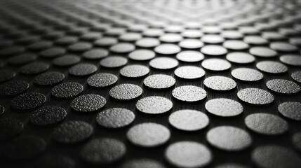 Poster - Dynamic clean monochromatic dot patterns abstract art digital design studio close-up visual contrast