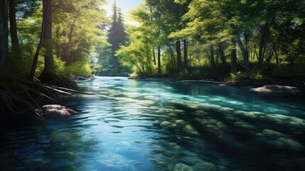 Wall Mural - blue sunny water