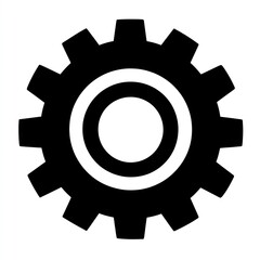 Poster - Black gear cogwheel icon.