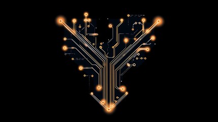 Poster - digital arrow signifying growth and progress in a high-tech environment