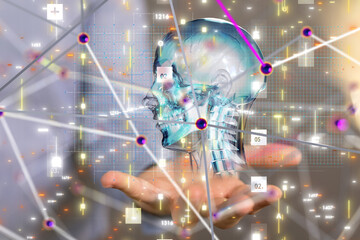 Aufkleber - digital medical futuristic interface 3D rendering - 3d