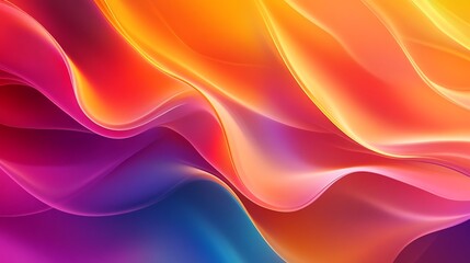 Fototapete - Stunning abstract background blending vibrant colors with soft curves design