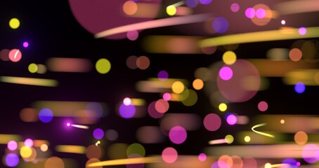 Poster - inside digital data tunnel. Futuristic abstract background with neon rays. Concept for big data,