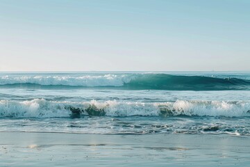 A surfer enjoying the ride on top of a big wave